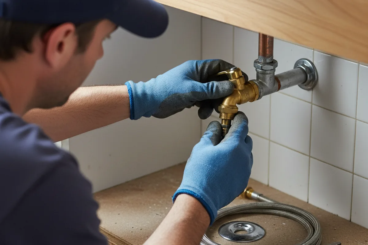 Shutoff valve and fitting work during Emergency Plumbing in Epping